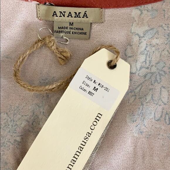 Anama Rust Floral Print Long Kimono - Picture 9 of 10